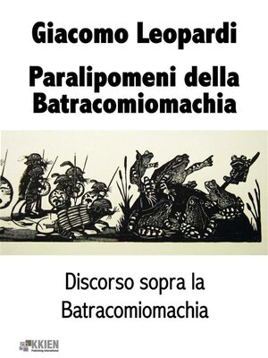 cover image of Paralipomeni della Batracomiomachia